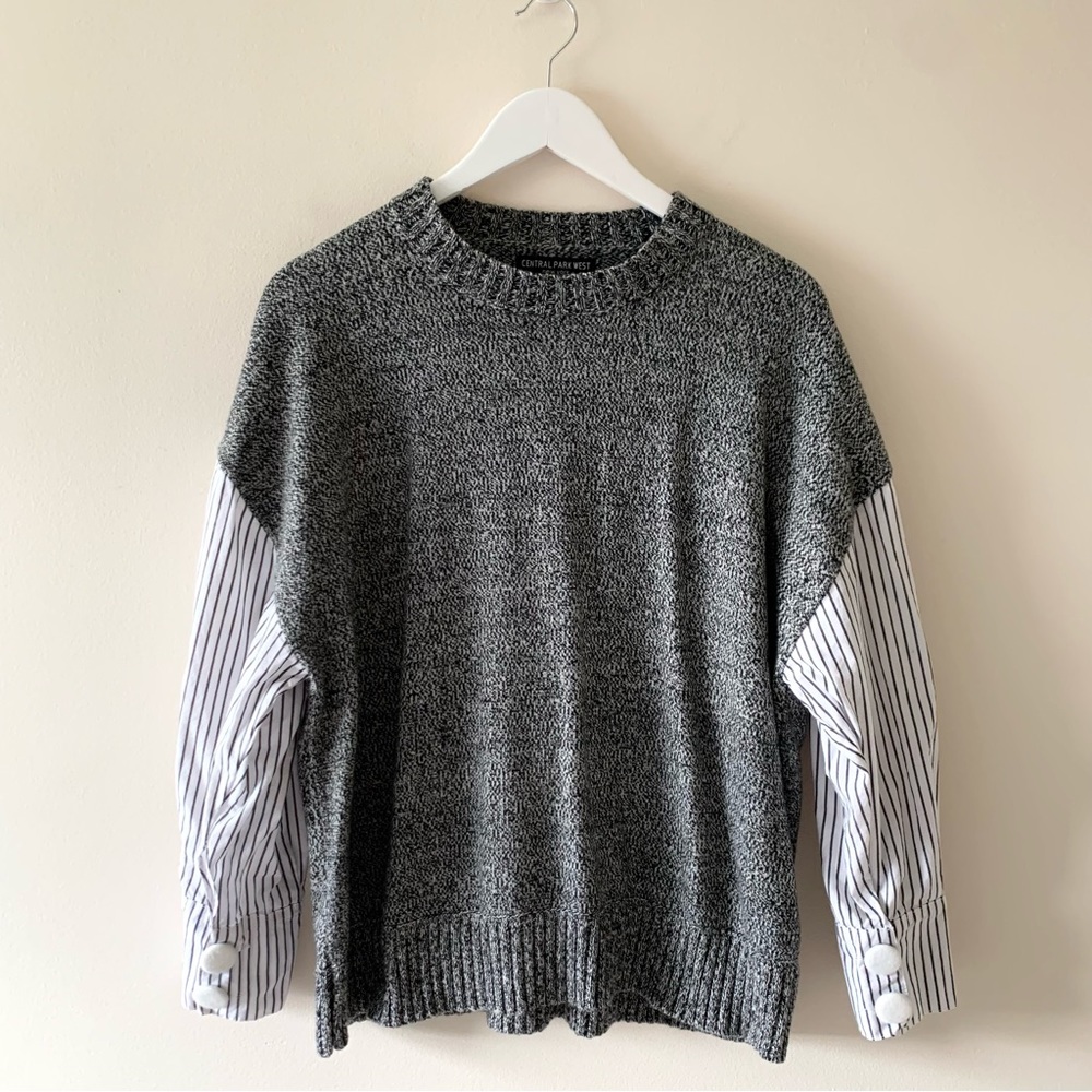 Central Park West New York Oversized Crew Sweater Size Small S